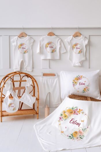 Lilabio 100% Organic Personalized Summer Hospital Exit Set - 10 Pieces