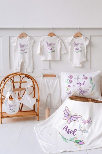Lilabio 100% Organic Personalized Summer Hospital Exit Butterfly Set of 10