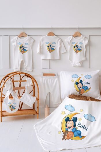 Lilabio 100% Organic Personalized Summer Hospital Departure Set of 10 - Mickey