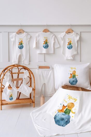 Lilabio 100% Organic Personalized Summer Hospital Exit Set - 10 Pieces The Little Prince