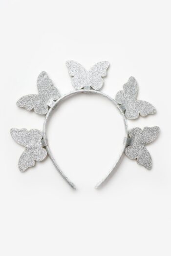 Silver 5-Piece Butterfly Figurine Girls' Hairband