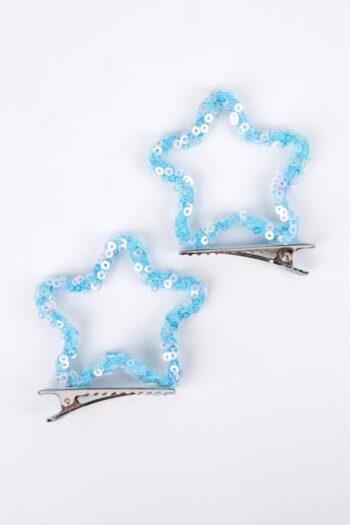 Mavi Sequined Star Double Clip Hairpin for Girls
