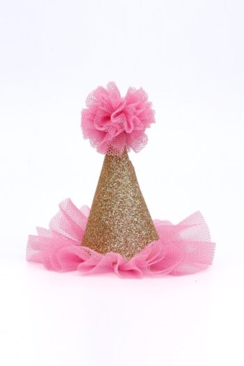 Pink Tulle Funnel Clip Hairpin