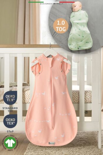 كيس نوم EleleLife Baby Swaddle 1 Tog باللون الوردي الفاتح