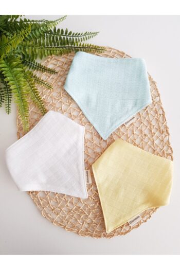ilkimbebe 3-piece 100% Organic Cotton Snap Closure Double Layer Muslin Baby Bib, Dribble Bib, Feeding Bib