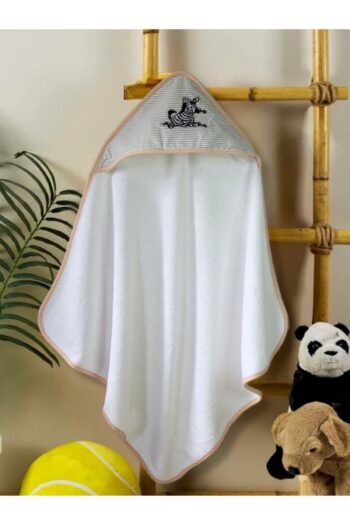 Alpar Tekstil 100% Cotton Soft Baby Bath Towel Swaddle 75x75cm Zebra/White