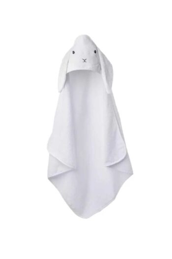 Alpar Textile Brand Outlet Soft Cotton Baby Newborn Bath Wrap Towel White/Rabbit