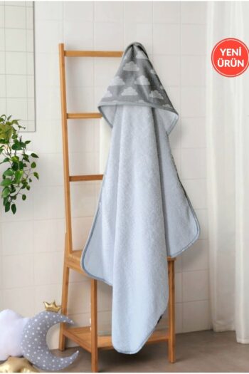 Alpar Tekstil Cotton Soft Baby Bath Towel Wrap for Boys and Girls GRAY/CLOUD