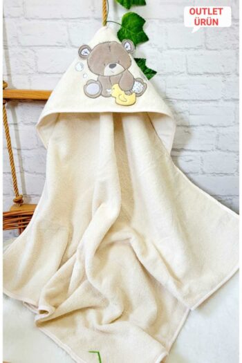 Mothercare Ektra Soft Baby/Newborn Bath Wrap Towel Cream/Bear