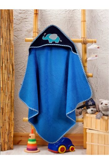Alpar Tekstil 100% Cotton Baby/Neonatal Export Bath Towel Swaddle 80x80cm Blue/Elephant