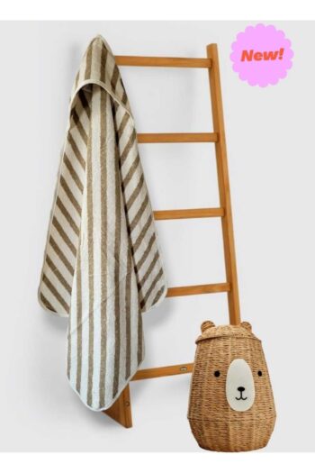 PAMUK HANIM OUTLET Cotton Baby Boy-Girl Newborn Bath Towel Swaddle STRIPED/HAKI GREEN