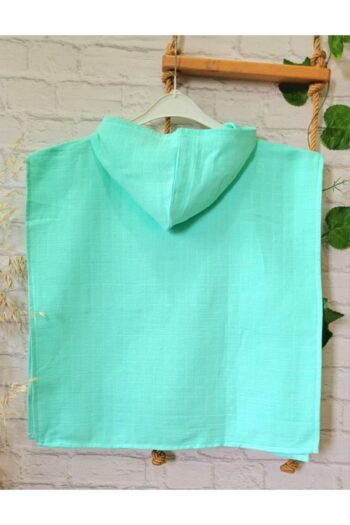 Alpar Tekstil Muslin Poncho with Hood for Boys and Girls - Swim, Beach, Pool / Mint Green