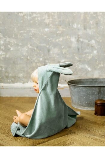 Alpar Tekstil OUTLET 100% Cotton Soft Rabbit Eared Hooded Towel for Newborns/Babies - Green