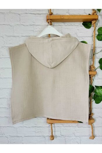 Alpar Textiles Muslin Poncho with Hood for Boys and Girls - Beach, Pool, Sea / Beige