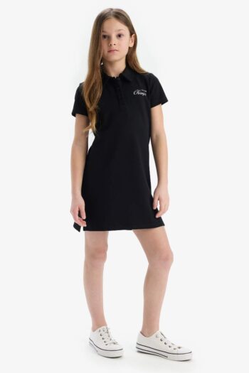 Girls' Short Sleeve Printed Polo Dress