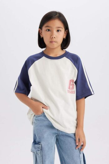Girl's Oversized Loose Fit Short Sleeve Crew Neck T-Shirt