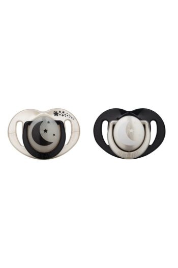 Mamajoo Orthodontic Pacifier, Pearl & Black, 0 Months, Pacifier Storage & Sterilization Box Set, Double Pack