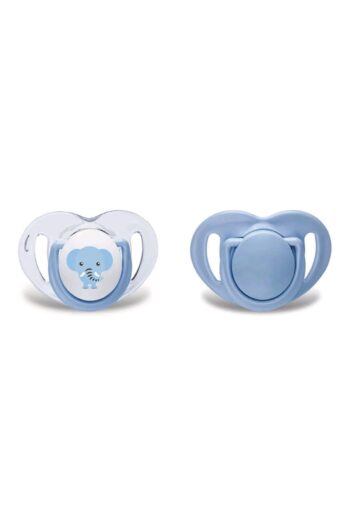 Mamajoo Orthodontic Pacifier with Blue Elephant, 0 Months, Pacifier Storage & Sterilization Case, Double Set