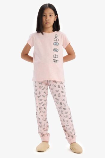 Girls' Looney Tunes Pajama Set Short Sleeve Top Elastic Waist Long Bottom