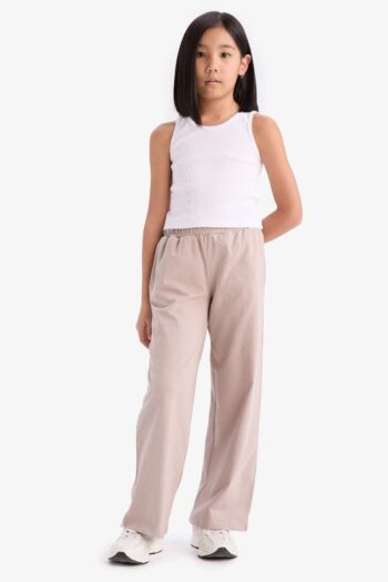Girls' Elastic Waist Wide Leg Pants