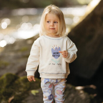 Flower Printed Sweatshirt and Leggings Set