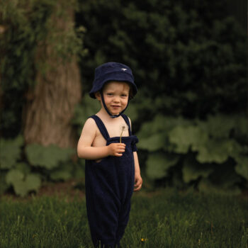Navy Blue Towel Overalls