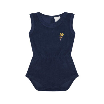 Navy Blue Towel Bodysuit