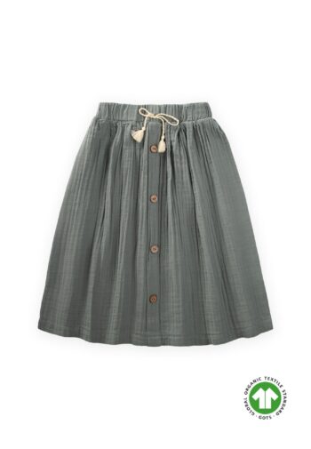 Organic Muslin Skirt 2-8 Years Mint Green