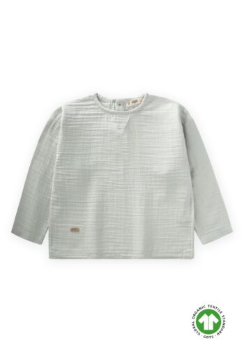 Organic Triangular Patch Seasonal Sweatshirt 2-10 Years Water Green