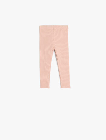 Cotton Elastic Waist Basic Long Leggings for Baby Girls