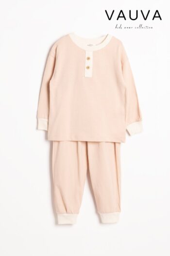 Baby Seasonal Pajama Set Long Sleeve Button Detailed Kids Pajama Set for Boys and Girls