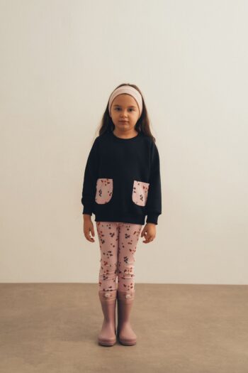 Flowered Leggings & Sweatshirt