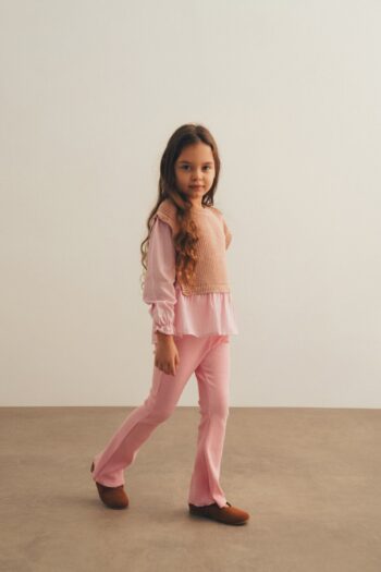 Top with Detailed T-Shirt and Leggings Set