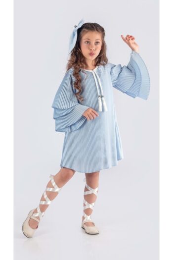MNK Baby&Kids Girls Crepe Pleated Dress MNK0595 BLUE
