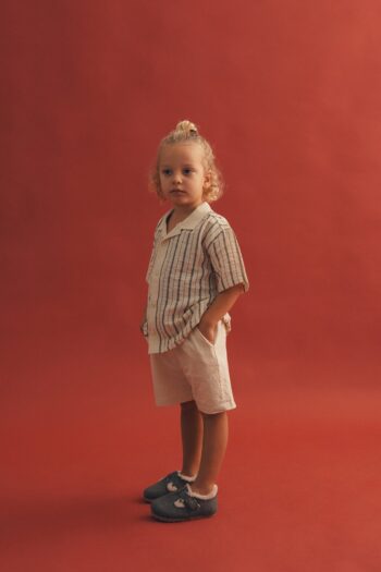 Striped Shirt & Shorts Set