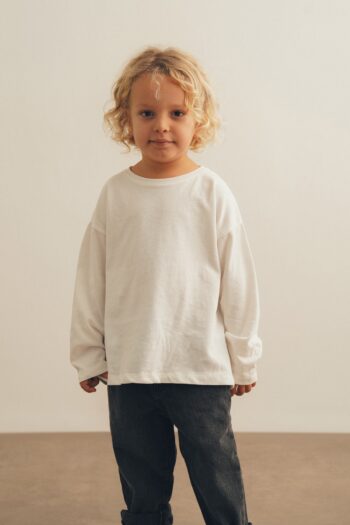 White Long Sleeve Basic T-Shirt