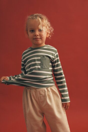 Striped Pocket Long Sleeve T-Shirt