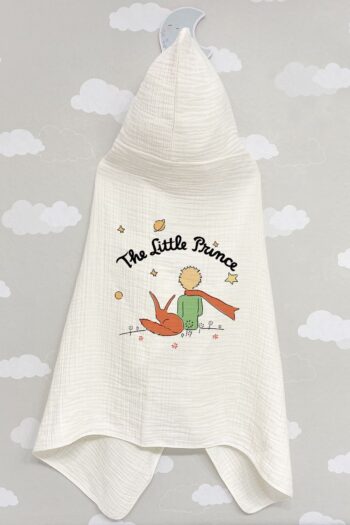 Tuğba Kuğu 4-Layer Muslin Hooded Towel - Pure Baby Series - Fox and Little Prince