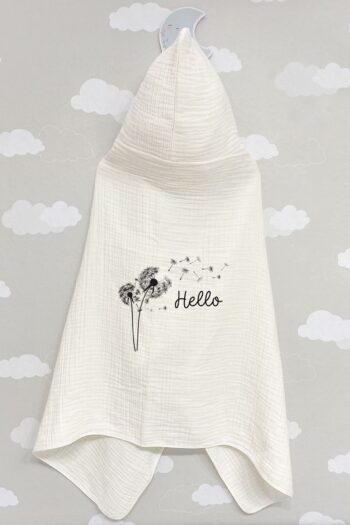 Tuğba Kuğu 4-Layer Muslin Hooded Towel - Young Series - Dandelion