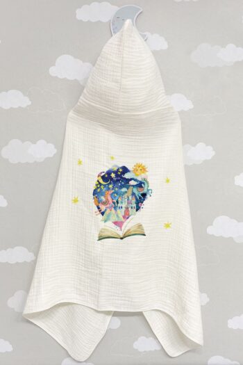 Tuğba Kuğu 4-Layer Muslin Hooded Towel - Young Series - Magic Book