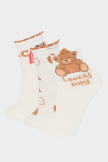 Girls' Cotton Long Socks - Set of 3