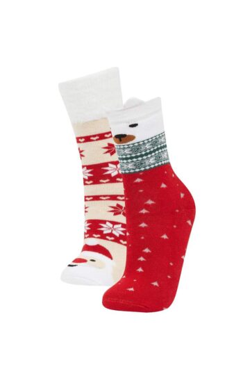 Girl's Christmas Themed 2-Pair Cotton Long Socks
