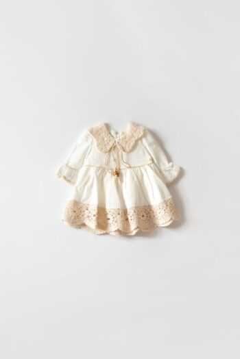 Lace Collar and Detailed Design Baby Girl Dress