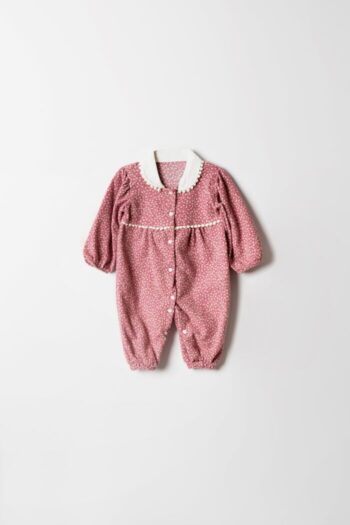 Soft Collar Romper for Baby Girls