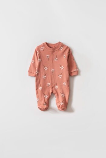 Floral Print Basic Baby Girl Romper