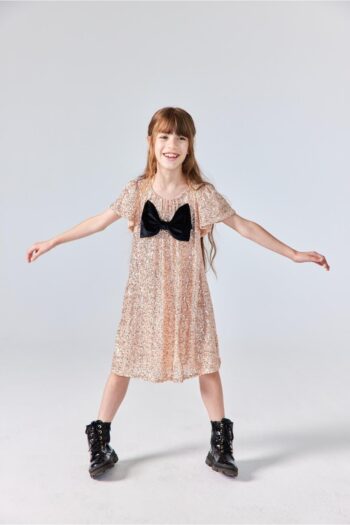 Rose Bow Detail Girl's Dress - Rhea