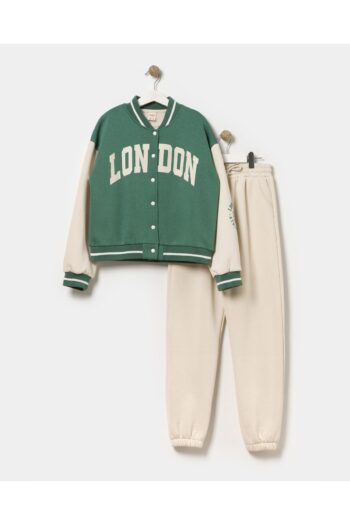 Mini Podium Girls' Printed College Jacket T-Shirt 3-Piece Tracksuit Set