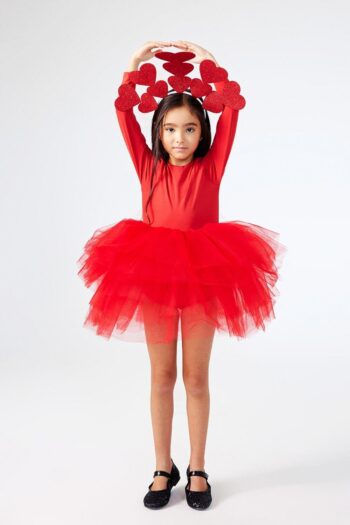Red Tutu Skirted Girl's Ballerina Dress - Miranda