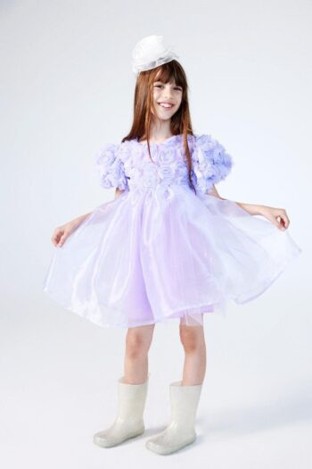 Lila Rose Detailed Tulle Skirt Girls Dress - Nelia