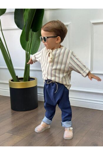 Ares Kids Fashion White Shirt and Blue Pants Set for Children and Babies, Boys and Girls, Gift for Holidays and Special Occasions
